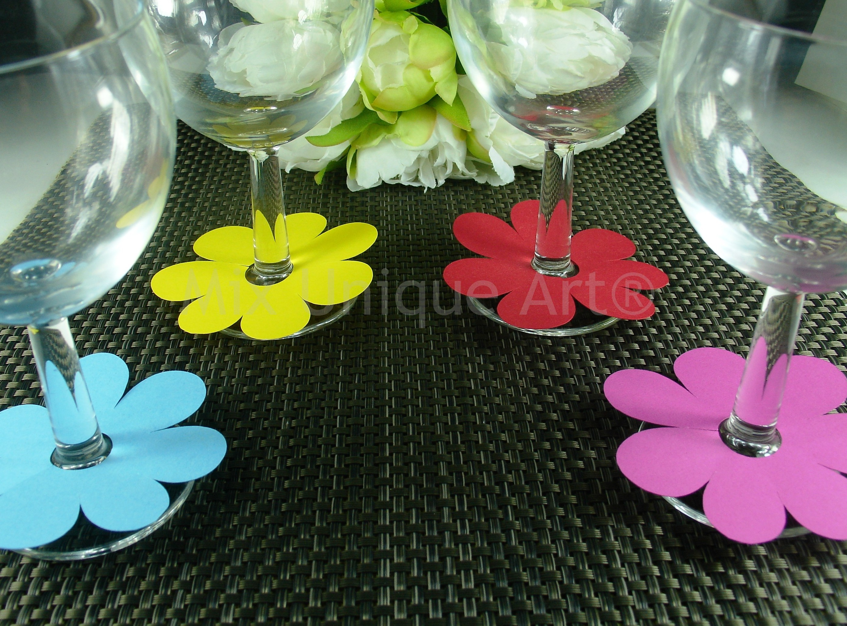 drink tags flower power