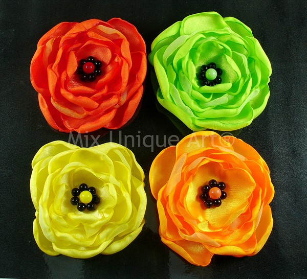FABRIC FLOWERS MULTI COLOR