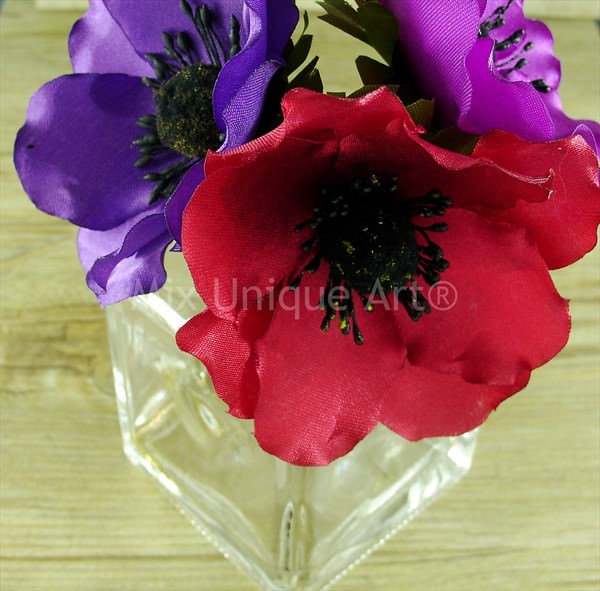 Silk Anemone Carmine Violet Red