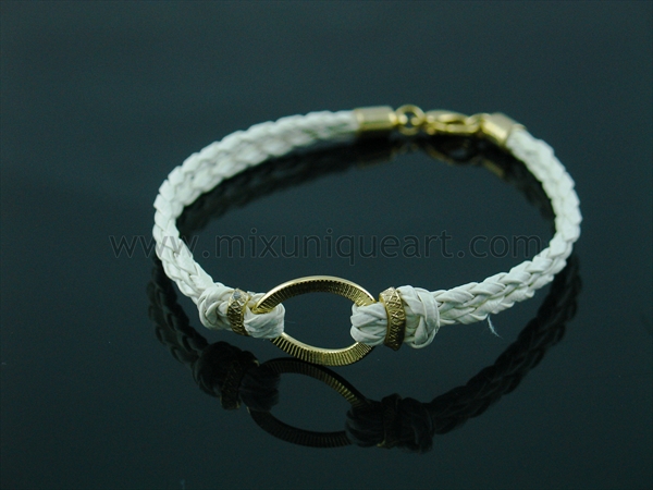 White Cord & Golden Charm
