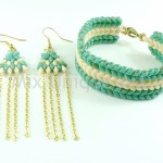 Chevron Bracelet & Matching Earrings