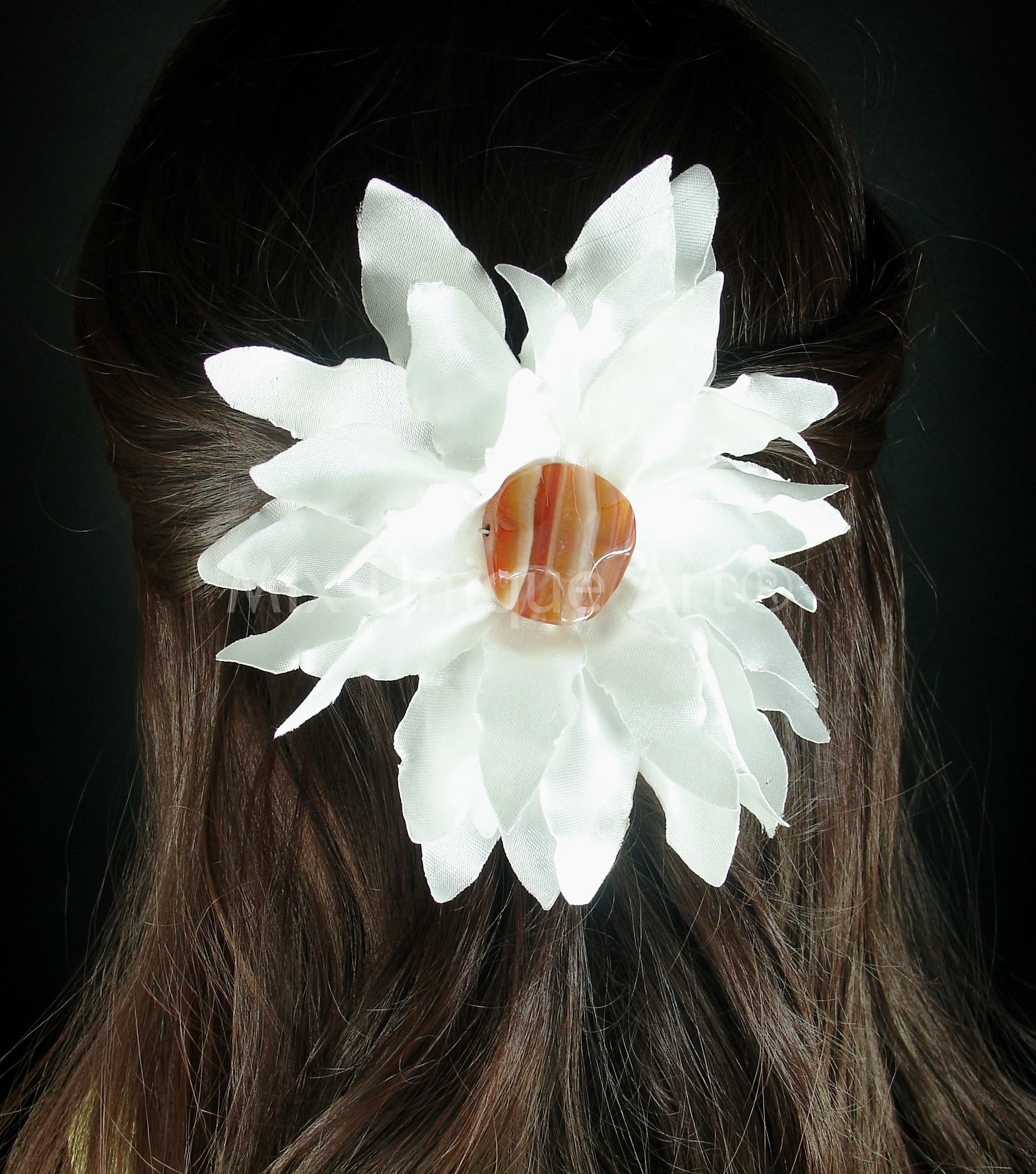mixua_fabric flower hair pin