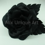 Camellia - flower in black silk